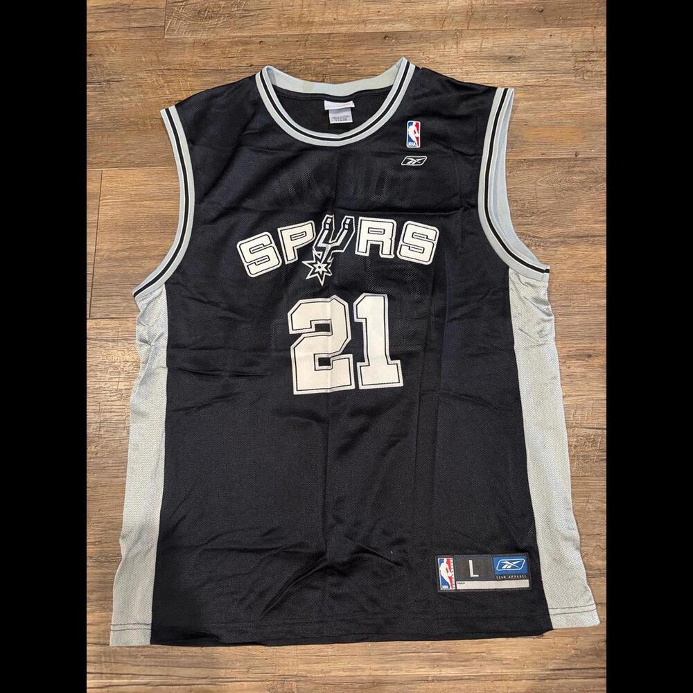 Reebok Black and Gray Spurs Jersey